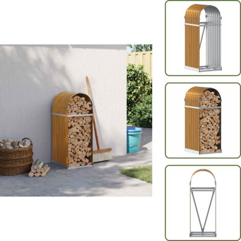 Porte-bûches D’extérieur En Bois De Pin Ciré – Style Cheminée, Marron, VidaXL