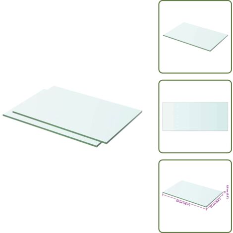 Étagère Murale En Verre Trempé 60X10 Cm Épaisseur 8 Mm Transparent