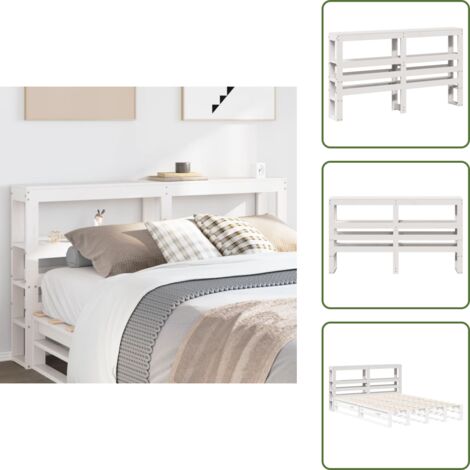 Tête De Lit Avec Étagères VidaXL - 100 Cm - Bois De Pin Massif - Rangement Intégré