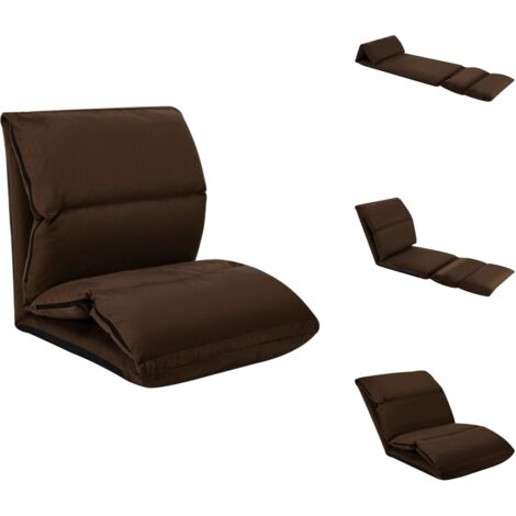 Fauteuil Relax Pliant 3 En 1 – Dossier Inclinable 4 Positions, Rembourrage épais, Structure Acier, Similicuir, Pour Salon/camping