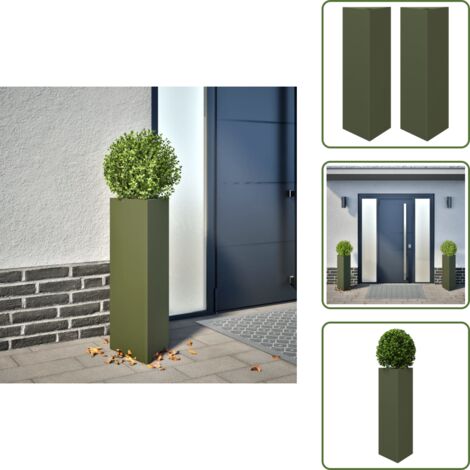 Jardinière Triangulaire En Acier Noir VidaXL - 30x26x75 Cm - Pour Balcon, Terrasse Et Jardin