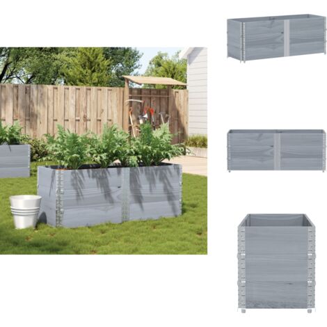 Jardinière Rectangulaire En Résine – 50x19x15 Cm – Gris Foncé – Pour Balcon, Terrasse – Drainage Intégré – Léger Et Durable - 6