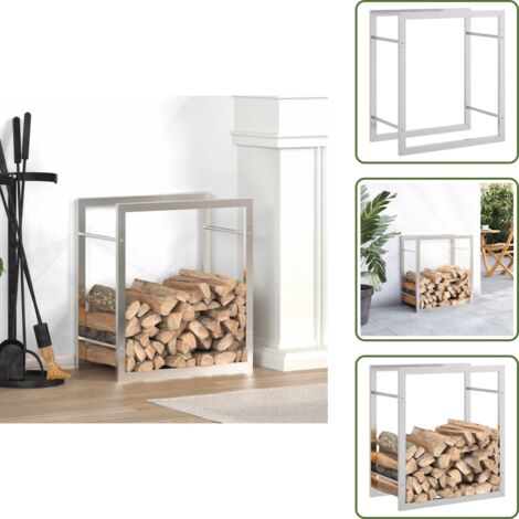 Support à bois de cheminée DanDiBo - Pour l'intérieur - Flamme noire