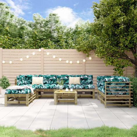 Salon De Jardin 2 Pièces En Palettes De Pin Imprégné - 1 Fauteuil + 1 Table Basse | Modulable, Extérieur, Brun, à Monter