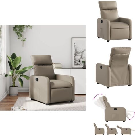 Fauteuil inclinable Cappuccino Similicuir - Fauteuil Inclinable - Fauteuil Relax - Chaise Inclinable - Canapé Inclinable - Mobilier De Salon