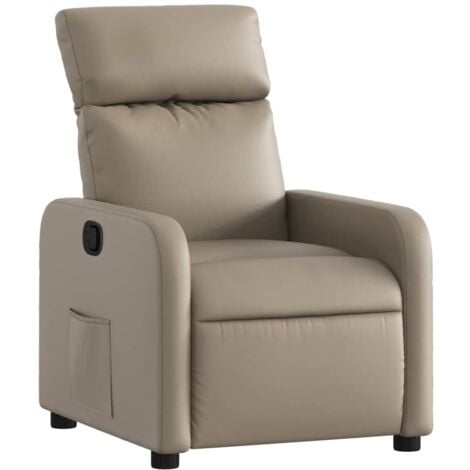 Fauteuil inclinable Cappuccino Similicuir - Fauteuil Inclinable - Fauteuil Relax - Chaise Inclinable - Canapé Inclinable - Mobilier De Salon