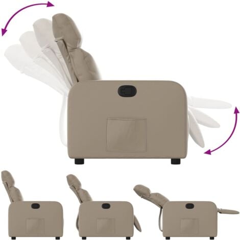 Fauteuil inclinable Cappuccino Similicuir - Fauteuil Inclinable - Fauteuil Relax - Chaise Inclinable - Canapé Inclinable - Mobilier De Salon