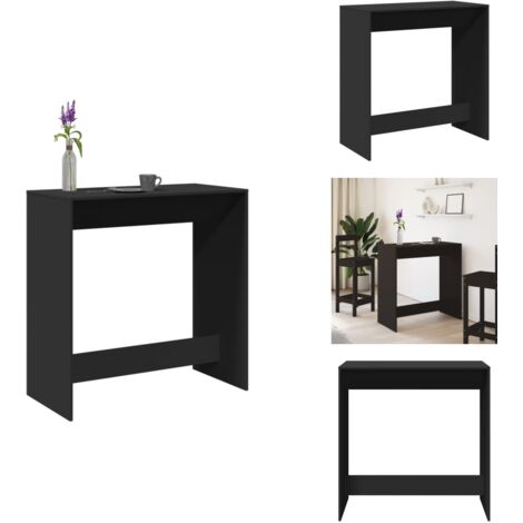 Table de bar noir 102x50x103,5 cm bois d'ingénierie | Leroy Merlin