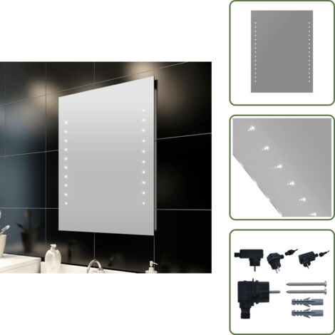 Miroir De Salle De Bain Baikal Rectangulaire 60 X 80 Cm - Verre 5 Mm - Sans Cadre