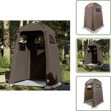VidaXL Tente De Douche Et Dressing – Imperméable, Montage Rapide, Poteaux Fibre De Verre, Légère, Pour Camping Et Plage