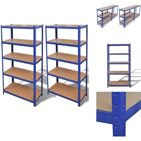 Lot 3 étagères Métalliques Qustikuri - Avec Paniers Et Crochets - Rangement Garage/jardin - Montage Mural DIY