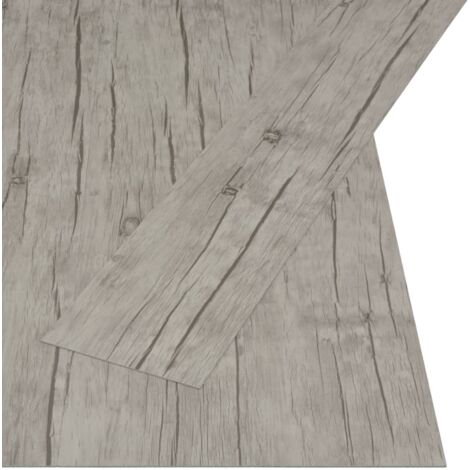 Revêtement Sol PVC Vinyle Adhésif - Aspect Chêne Rouge - 4,46 M² (32 Planches) - Marron
