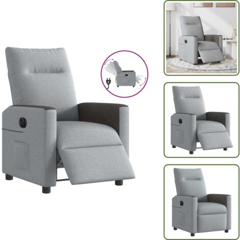 Fauteuil Relax électrique En Similicuir Beige – VidaXL, Dossier Inclinable Et Massage