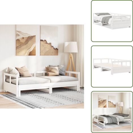 Lit avec lit gigogne pin massif arthur blanc - Alfred & Compagnie