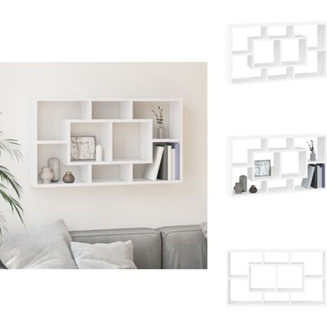 Étagère Murale Flottante-Étagère Flottante-Étagère De Rangement Suspendue Noir Brillant 50x23x38 Cm Mdf 690479 88834250