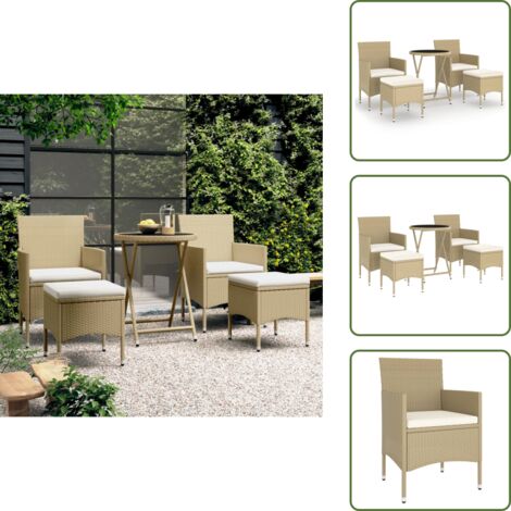 Lot De 3 Meubles De Jardin De Balcon, Table Et Chaises Pliable, Bistrot