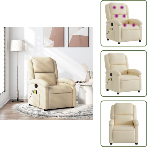 Siège Détente Commande à Distance Fauteuil Relax Inclinable Avec Massage Et Chauffage - Commande Manuelle, Gris, Pour Salon/chambre Fauteuil Relax Massant