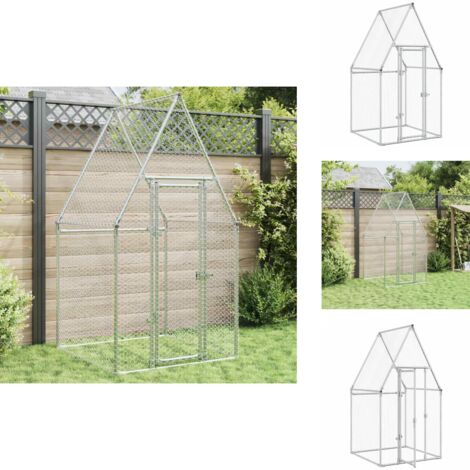 Cage à Oiseaux Anthracite 215x78x200 Cm Acier Galvanisé - Grande Volière Extérieure