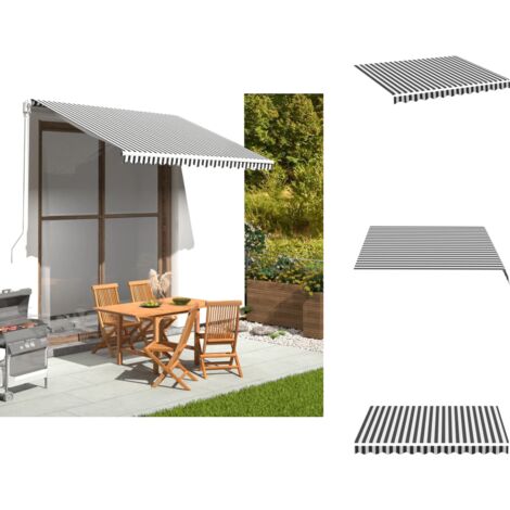 Toile De Remplacement Pour Auvent De Terrasse - 350x200 Cm, Imperméable, Résistante UV, Couleur Crème Avec Volant