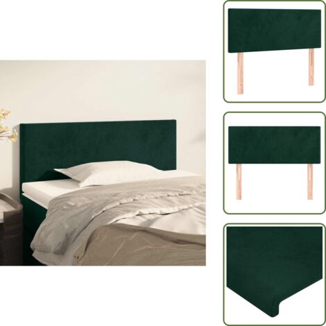 Tête De Lit Velours Noir 90x5x78/88 Cm - Neuve Sous Emballage