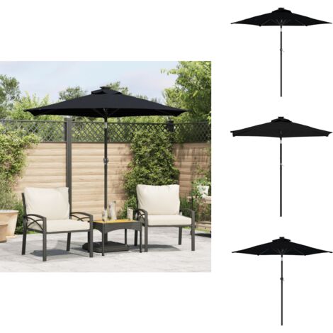 Parasol De Balcon Articulé Gris - 125x200cm, Toile Polyester, Inclinaison Réglable, Hauteur ~240cm