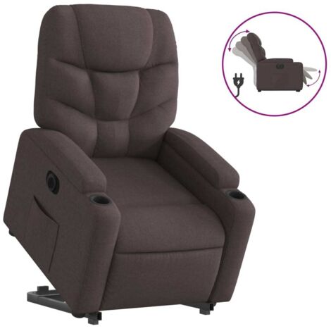 Fauteuil inclinable de massage électrique marron similicuir - Fauteuil