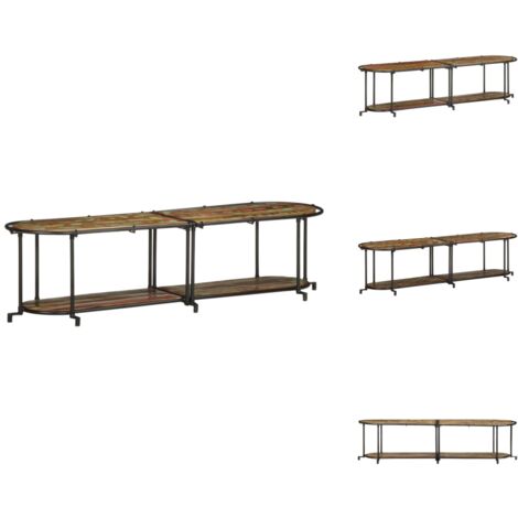 Meuble TV 160x42x40 cm bois massif de récupération - Meuble TV - Meubles TV - Banc TV - Buffet TV (1/5)