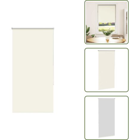 Store Enrouleur Occultant Blanc VidaXL - Dimensions 60 X 120 Cm - Pour Fenêtre, Rideau Rouleau Simple