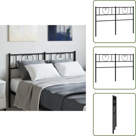 Tête De Lit En Métal Noir 160 Cm – Design Sobre, Pour Lit Deux Personnes, Neuve Sous Emballage