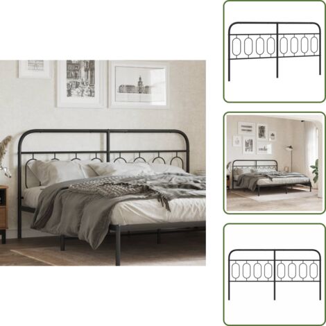 Tête de lit de remplacement métal noir 160 cm vidaXL | Leroy Merlin