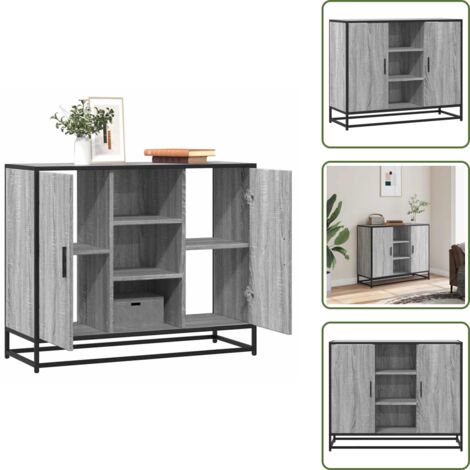 HOMCOM Buffet de Cuisine Armoire de Cuisine Multi-rangements avec Un tiroir, 3 placards, 4