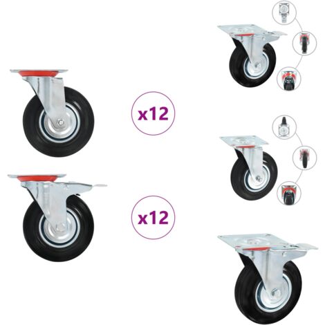 36 Pcs Roulettes Pivotantes 50 Mm - Roulettes Pivotantes - Roulettes De Chariot Roues Mobiles Accessoires De Meuble Fixation De Meuble Home Living 86345119