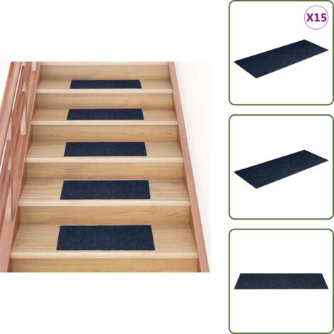 Tapis D'escalier En Caoutchouc - 25x75 Cm, Antidérapant, Pour Intérieur Et Extérieur, Facile à Poser