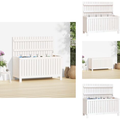 Coffre De Rangement Jardin Blanc 55x53x57 Cm PP@1853588@ - Jardin