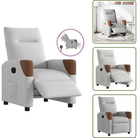 Fauteuil inclinable de massage électrique Vert foncé Tissu - Fauteuil