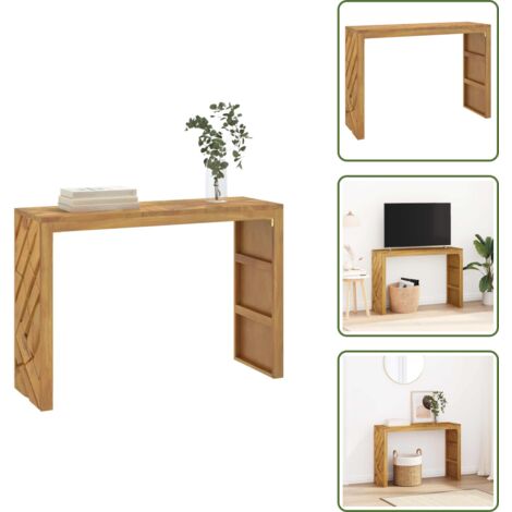 Console D'entrée Vitrée Style Glamour - Palazzo INT, 90x78 Cm, Bois Verre, 1 Tiroir (Neuf)