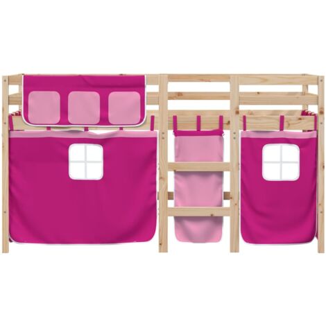 Lit Enfant "carrosse" Paris Prix – 90x200cm – Rose – Sans Matelas (occasion)