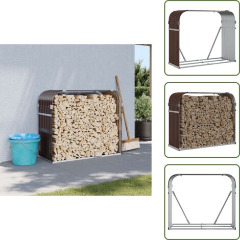 Porte Bûches intérieur Tour Marron 110 cm de hauteur . Idéal rangement bois de chauffage - Le Poisson Qui Jardine