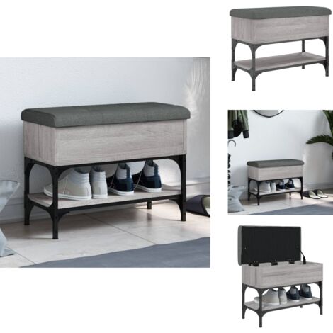 Banc à Chaussures Avec Coussin Et Rangement – Blanc 101x40x46 Cm, 2 Tiroirs, Séparateur Réglable | Pour Entrée, Salon, Couloir - 11
