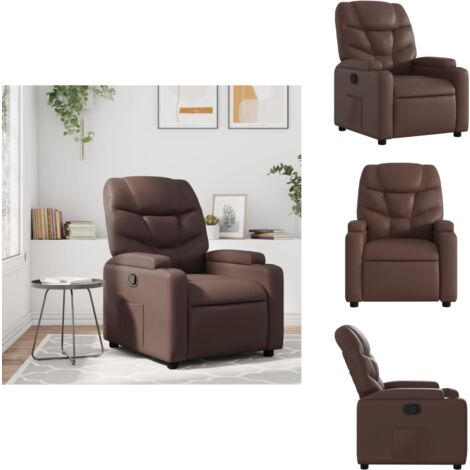 Inclinable Fauteuil inclinable Marron Similicuir - Fauteuil Inclinable - Fauteuil ...