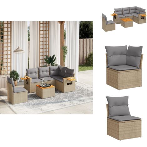 Salon De Jardin 35 Pièces Résine Tressée - VidaXL - Terrasse Extérieur