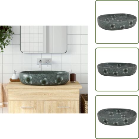 Aquaterior Évier de Salle de Bain Rectangulaire 23x13 Pouces avec Drain Pop-Up au-Dessus du Comptoir en Céramique pour Hôtel et Toilettes