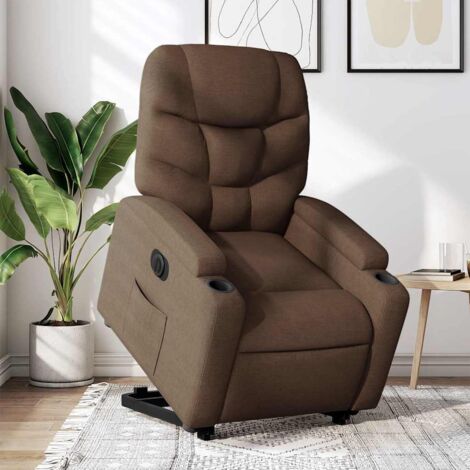 DUOKON - Fauteuil inclinable électrique Marron Similicuir