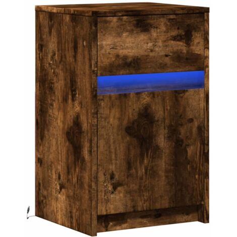 Table de chevet droite en manguier et MDF – Bois & Chiffons
