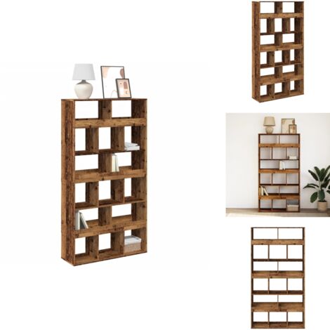 Étagère Bibliothèque 80x30x180 Cm En Acier Et Bois - Rangement Livres, Plantes, Décoration - Fixation Murale Incluse