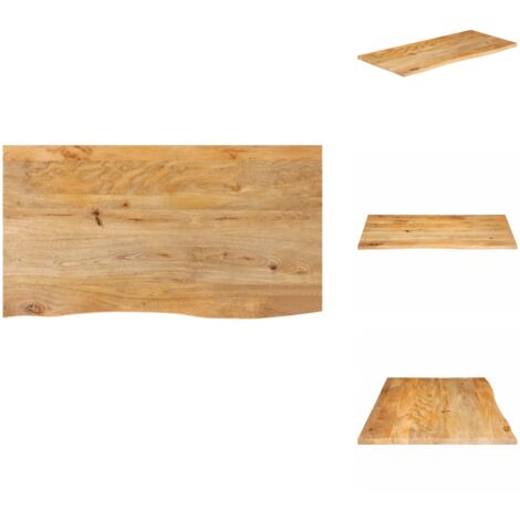 Plateau de Table Bois Chêne Massif Bords Naturels Sur Mesure - Ameublement