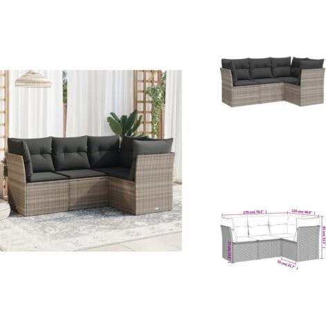 VidaXL Salon De Jardin 4 Pcs Avec Coussins Bois De Pin Massif