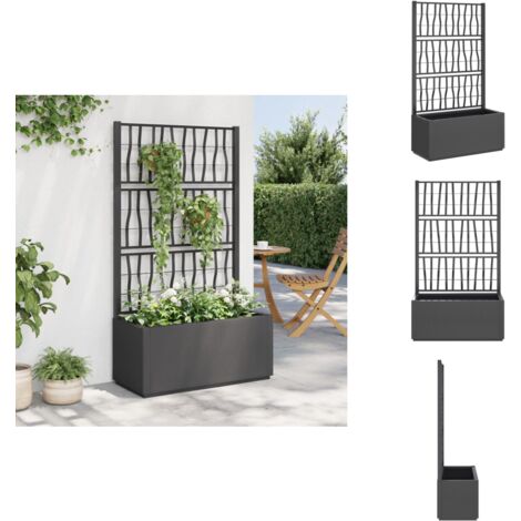 Outsunny Jardinière en acier gris foncé 120x101x58 cm 845-843V00CG