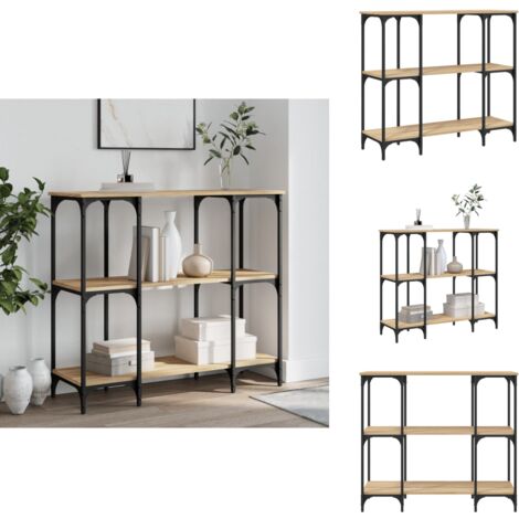 Tables console 2 pcs chêne fumé bois d'ingénierie