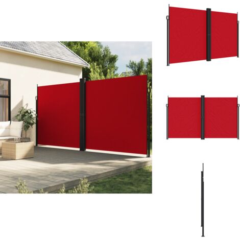 Store Latéral Rétractable Pour Terrasse/Balcon – 600x160 Cm, Noir – Brise-Vue, Pare-Soleil, Intimité - 2